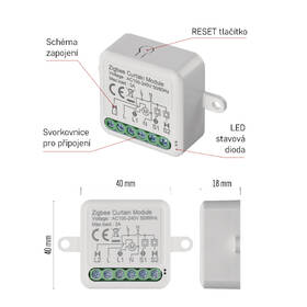 Modul EMOS GoSmart motorický IP-2121CZ, ZigBee, 1-kanálový 

 obrázok produktu 9 z 19