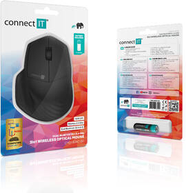 Myš Connect IT Triple SmartSwitch, 2.4 GHz, BT čierna

 obrázok produktu 8 z 8