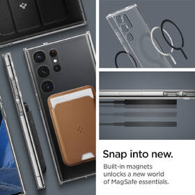 Kryt na mobil Spigen Ultra Hybrid OneTap MagSafe Ring na Samsung Galaxy S23 Ultra priehľadný

 obrázok produktu 11 z 15