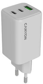 Nabíjačka do siete Canyon GaN 2xUSB-C/1xUSB-A 65 W biela

 obrázok produktu 2 z 5
