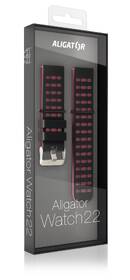 Remienok Aligator 22AW0001, silikónový Duálny 22mm čierny/červený

 obrázok produktu 2 z 2
