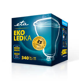 LED žiarovka ETA EKO LEDka bodová 4W, GU10, teplá biela 

 obrázok produktu 3 z 3