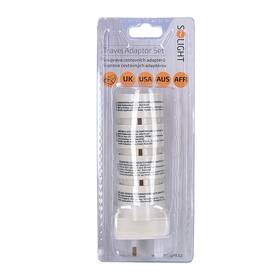 Cestovný adaptér Solight súprava UK, USA, AFR biely

 obrázok produktu 3 z 3