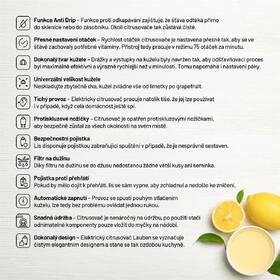 Lis na citrusy Lauben Electric Citrus Juicer 110WT biely

 obrázok produktu 12 z 16