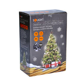 Vianočné osvetlenie Solight LED reťaz, 200 LED, 100+5 m, IP44, studená biela 

 obrázok produktu 6 z 6