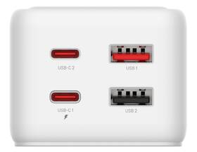 Kábel predlžovací FIXED Charging Strip 2x USB-C a 2x USB, GaN III, PD 65W, 1,5 m biely

 obrázok produktu 5 z 11