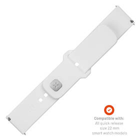 Remienok FIXED Silicone Sporty Strap s Quick Release 22mm biely

 obrázok produktu 3 z 5