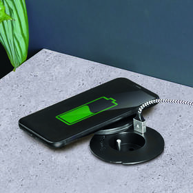 Zásuvka Solight 1z + USB A+C 3.4A + Wireless 10W otočné viečko, zabudovateľné, kábel 2m čierny

 obrázok produktu 7 z 7