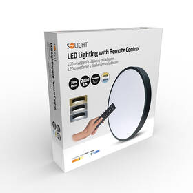 LED stropné svietidlo Solight 36W, s diaľkovým ovládačom, 2300lm, 30cm, stmievanie, studená/neutrálna/teplá biela čierne

 obrázok produktu 6 z 8