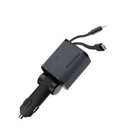 Adaptér do auta Mobile Origin 4in1 50W CA28 - USB-C + USB-A, USB-C, Lightning kábel sivý

 obrázok produktu 1 z 10