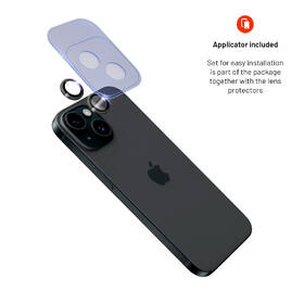 Ochranné sklo šošovky fotoaparátu FIXED Sapphire Camera Glass na Apple iPhone 15/15 Plus čierne

 obrázok produktu 4 z 6
