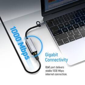 Sieťová karta ColorWay USB-C nebo USB-A na RJ45, 18cm sivá

 obrázok produktu 4 z 8