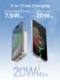 Powerbank UGREEN 10000mAh Mini Magnetic Wireless 20W béžový

 obrázok produktu 3 z 7