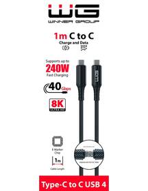Kábel WG USB-C/USB-C 240W 1 m čierny

 obrázok produktu 1 z 2