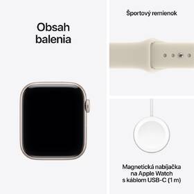 Inteligentné hodinky Apple GPS 40 mm hviezdne biely hliník, pieskový športový remienok - M/L 

 obrázok produktu 6 z 6