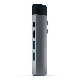 USB Hub Satechi USB-C PRO Hub (HDMI 4K, Pass Through Charging, 1x USB 3.0, 1x MicroSD, Ethernet) sivý

 obrázok produktu 6 z 12