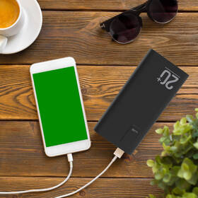 Powerbank WG 20000 mAh + PD USB-C 20W + QC 3.0 22,5W čierny

 obrázok produktu 3 z 5