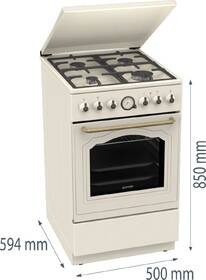 Kombinovaný sporák Gorenje GKS5C71CLI 

 obrázok produktu 11 z 11