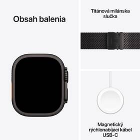 Inteligentné hodinky Apple GPS + Cellular 49mm čierny titán - čierny titánový milánsky ťah - M 

 obrázok produktu 6 z 6