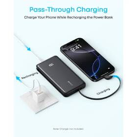 Powerbank Anker Anker Zolo 10000mAh, 22,5W s káblom USB-C biely

 obrázok produktu 2 z 6