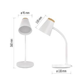 Stolná lampa EMOS Tara, 5 W, LED integrované, IP20 biela

 obrázok produktu 6 z 7