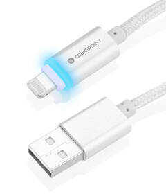 Kábel GoGEN USB/Lightning, 1m, oplietaný strieborný

 obrázok produktu 1 z 6