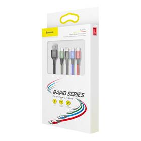 Kábel Baseus 4v1, USB/2x USB-C, Lightning, Micro USB, 1,2m čierny

 obrázok produktu 5 z 5