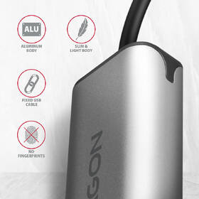 Sieťová karta Axagon USB-A 3.2 Gen 1 - 2.5 Gigabit Ethernet sivá

 obrázok produktu 3 z 4