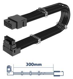 Adaptér AKASA G-Nexus PX16, 90° 12VHPWR Extension Cable, 12+4P male na 12+4P female, 30cm čierny

 obrázok produktu 5 z 5