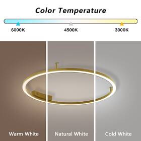 LED stropné svietidlo IMMAX NEO FINO, 55W, Zigbee 3.0, TUYA, priem. 80cm zlaté

 obrázok produktu 3 z 4