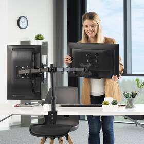 Držiak Hama Štandard, 2 ramená, na monitor, pre uhlopriečky 13" až 32", nosnosť 2x8 kg čierny

 obrázok produktu 8 z 9