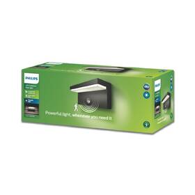 Nástenné svietidlo Philips Bustan, LED, senzor pohybu, teplá biela - antracitové 

 obrázok produktu 3 z 3