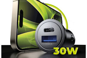 Adaptér do auta Mobile Origin Metal 30W, 1x USB-C,1x USB-A čierny

 obrázok produktu 5 z 11