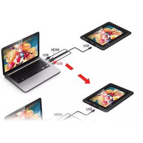 Kábel XPPen 3v1 pre Artist 12 Pro, 13.3 Pro, 15.6, 15.6 Pro čierny

 obrázok produktu 4 z 4