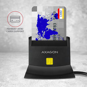 Čítačka eObčianok Axagon USB-A StandReader 4-slot + SD/microSD/SIM,1.3 m čierna

 obrázok produktu 2 z 6