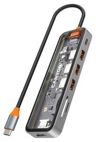 Dokovacia stanica Canyon DS-13 7v1, PD 100W sivá

 obrázok produktu 2 z 6