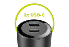 Adaptér do auta Mobile Origin 60W 2xUSB-C čierny

 obrázok produktu 5 z 10