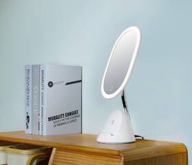 Stolná lampička IMMAX LED kozmetické zrkadlo FACE 3v1, stojan s Qi nabíjaním 18W biela

 obrázok produktu 10 z 15