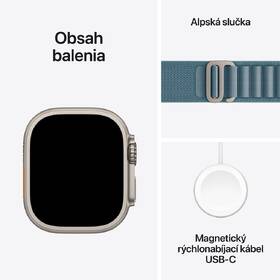 Inteligentné hodinky Apple GPS + Cellular 49mm prírodný titán - svetlo modrý alpský ťah - S 

 obrázok produktu 6 z 6