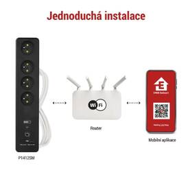 Kábel predlžovací EMOS GoSmart, 4x zásuvka, 1x USB, 1x USB-C, vypínač, meranie spotreby, 2m čierny/biely

 obrázok produktu 3 z 7