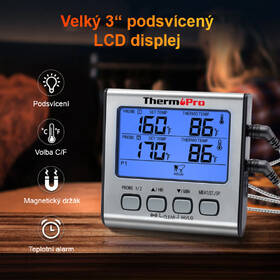 Teplomer do mäsa ThermoPro TP-17 strieborný

 obrázok produktu 1 z 6