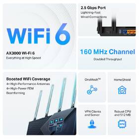 Router TP-Link Archer AX55 Pro čierny

 obrázok produktu 3 z 7