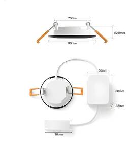 Vstavané svietidlo Philips Hue WCA Slim Recessed Light S (3ks) čierne

 obrázok produktu 5 z 5