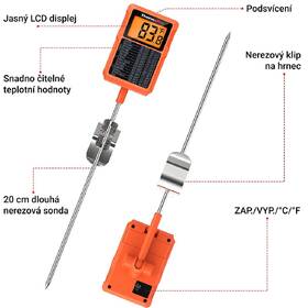 Teplomer do mäsa ThermoPro TP-510 oranžový

 obrázok produktu 1 z 8