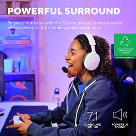 Headset Trust GXT 490W FAYZO, USB biely

 obrázok produktu 6 z 14