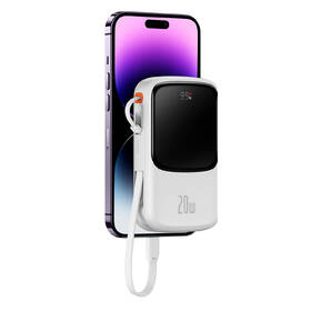 Powerbank Baseus Qpow Pro 10000mAh, 20W, s káblom Lightning biely

 obrázok produktu 4 z 17