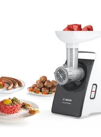 Mlynček na mäso Bosch MFW3640A sivý/biely

 obrázok produktu 2 z 11