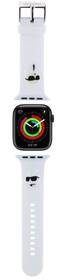 Remienok Karl Lagerfeld Karl and Choupette na Apple Watch 42/44/45mm biely

 obrázok produktu 1 z 3