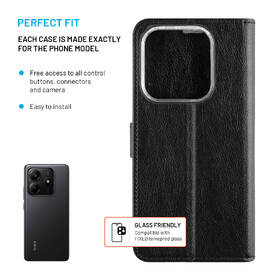 Puzdro na mobil flipové FIXED Opus na Xiaomi Redmi Note 14 5G čierne

 obrázok produktu 2 z 7