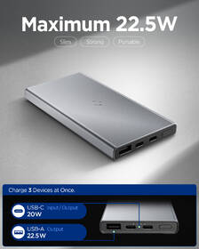 Powerbank Spigen Essential 22,5 W, 10000 mAh sivý

 obrázok produktu 1 z 6